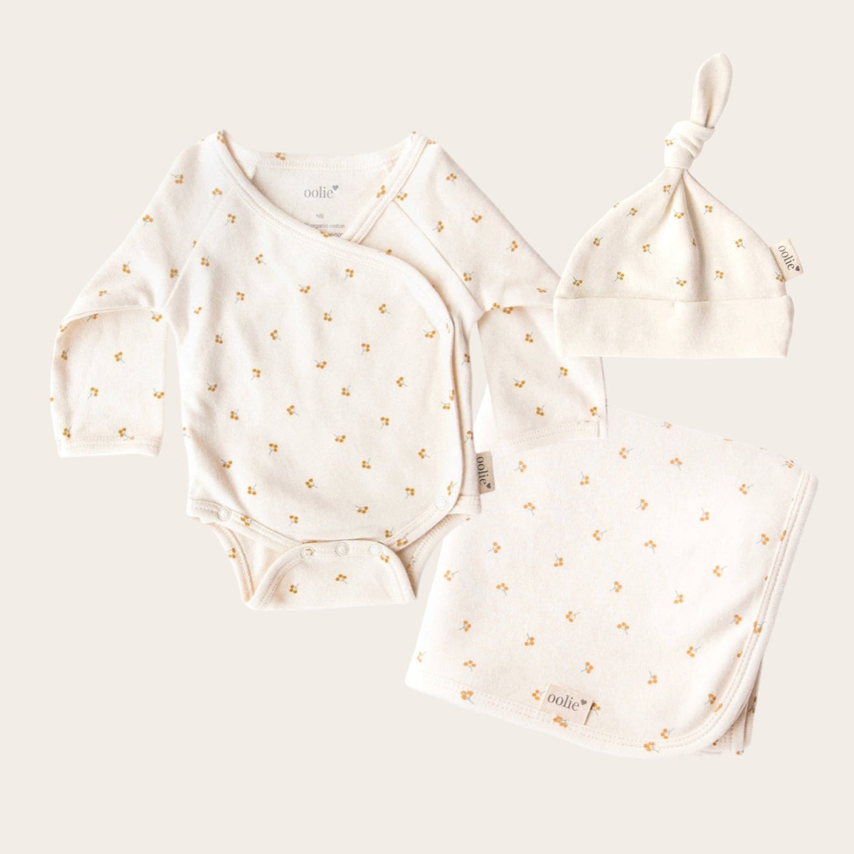 OOLIE  Gold Sprig Newborn Set