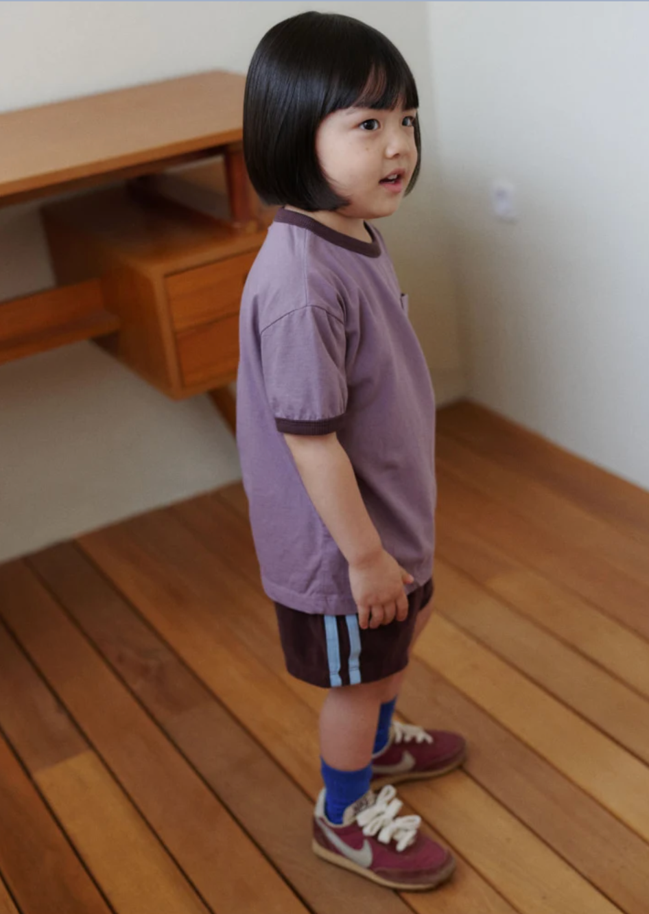 Half Track Terry Shorts in Brown