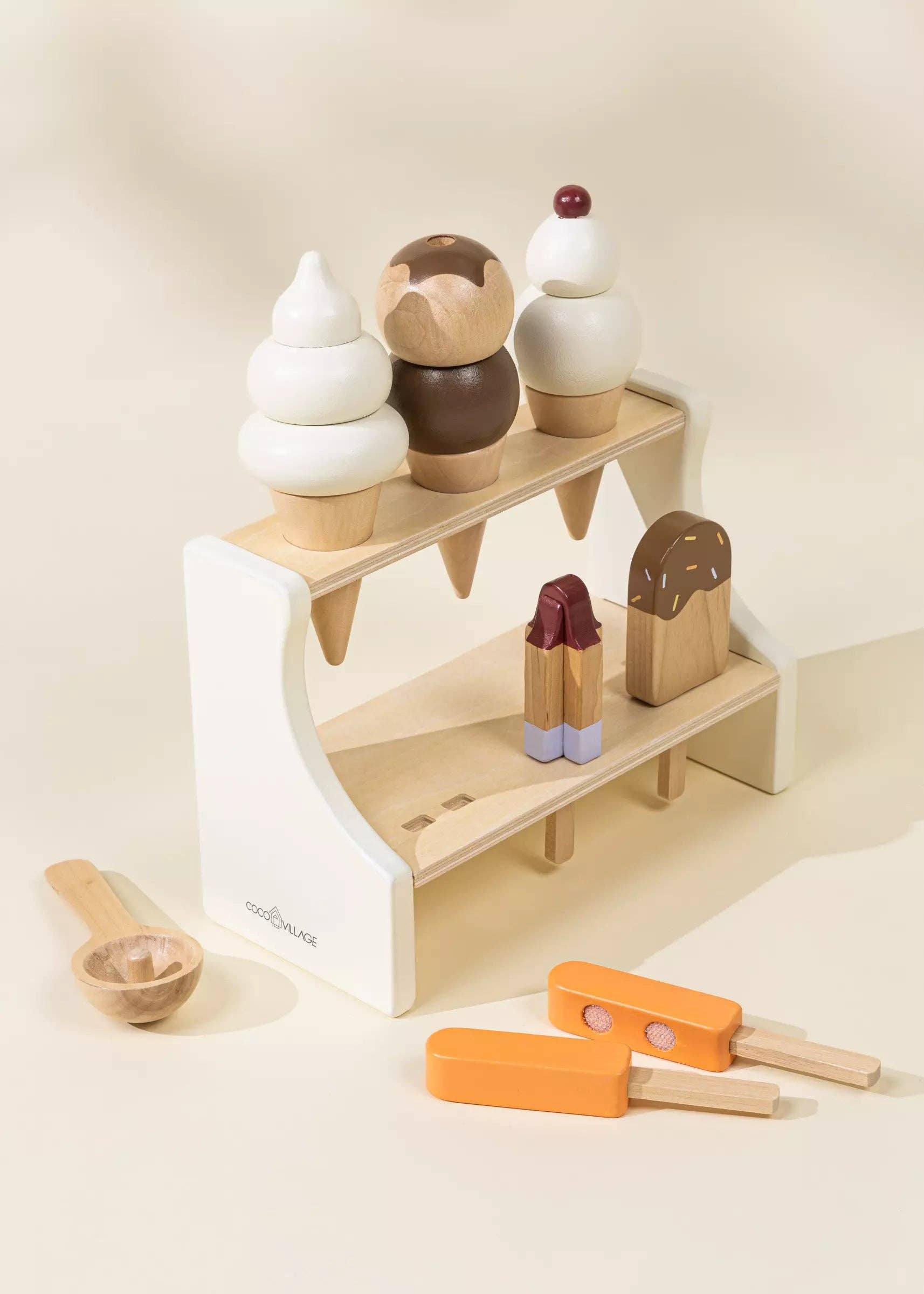 COCO VILLAGE Wooden Ice Cream Stand