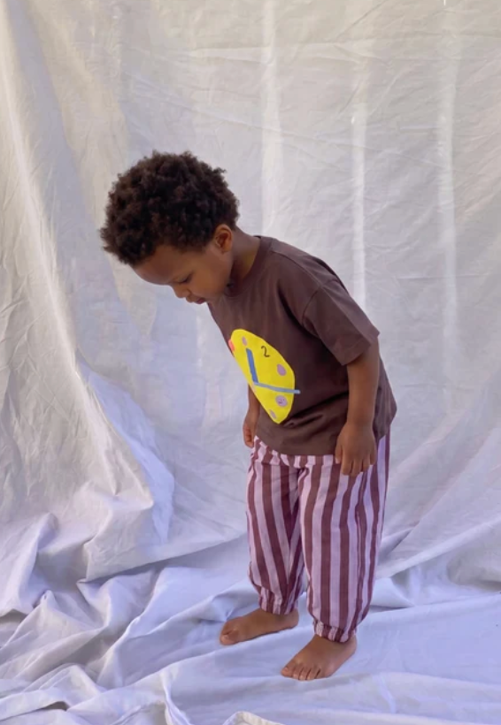 MILK TEETH Organic Muslin Pant - Purple + Maroon