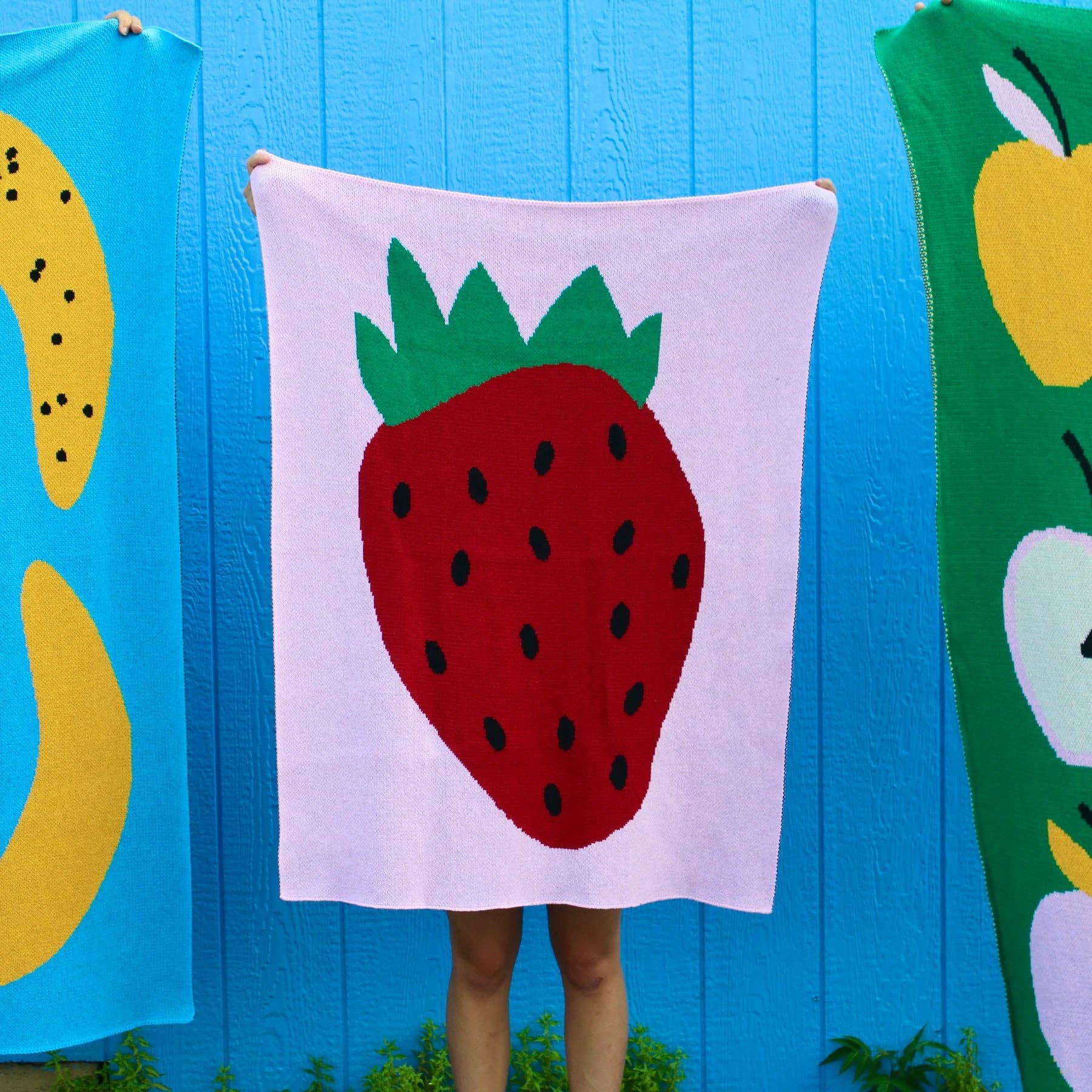 Fruit Salad Throw - Strawberry Baby Blanket