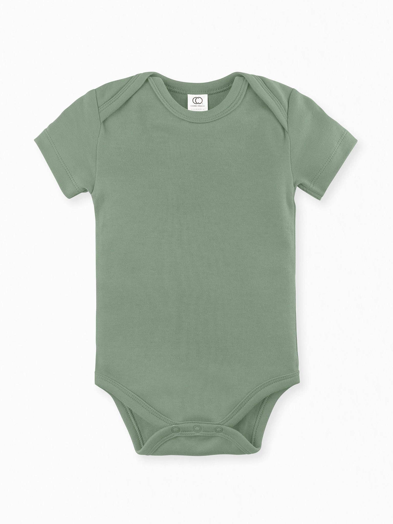 COLORED ORGANICS Thyme Short Sleeve Bodysuit