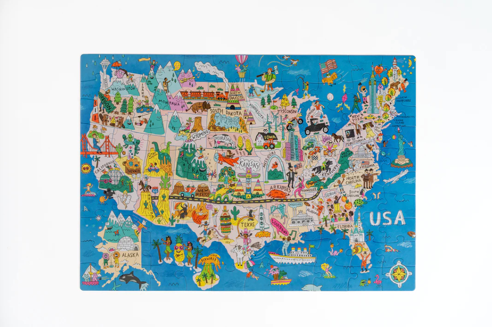 See the USA! Puzzle - 100 large pieces