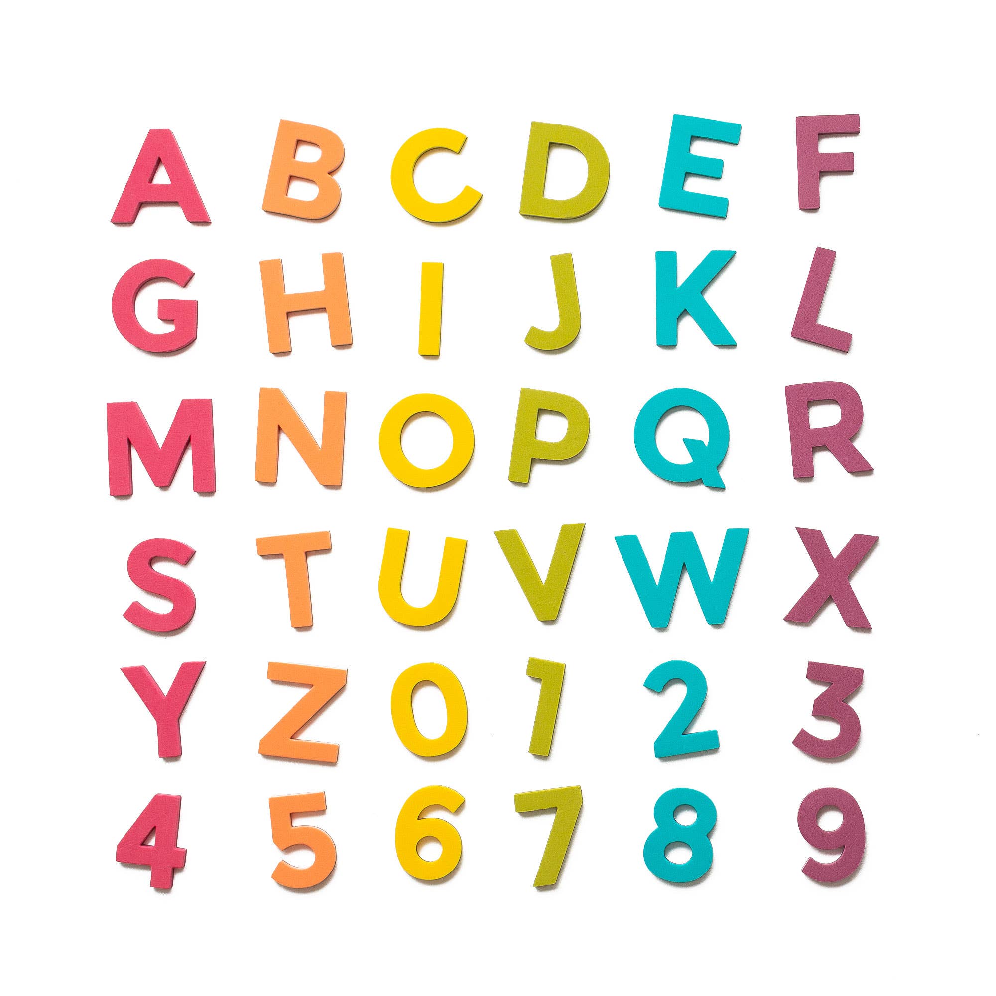 THE TYPE SET - 2 inch RAINBOW POP Foam Magnetic Letters (36pc)