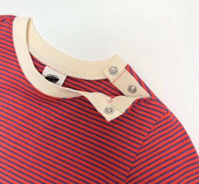 MILK TEETH Baby Stripe Longsleeve - Red / Blue