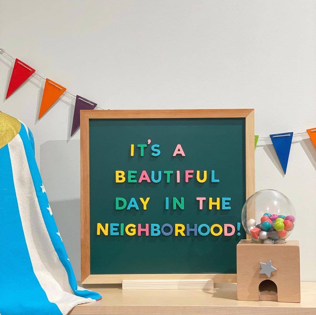 THE TYPE SET CO - 1-inch Magnetic Foam Letters : Rainbow Prep (200 pieces)
