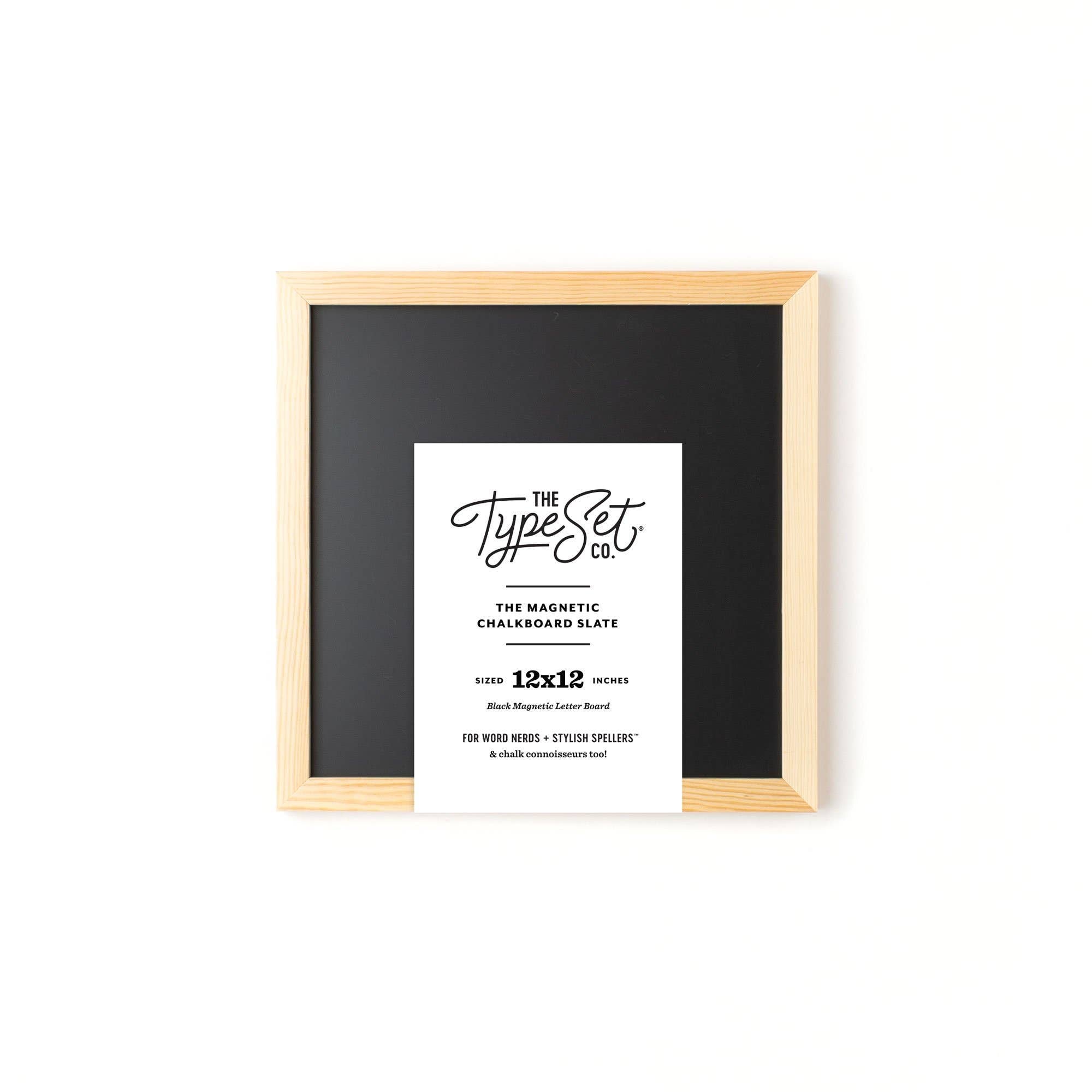 12x12 Magnetic Chalkboard - Inky Black