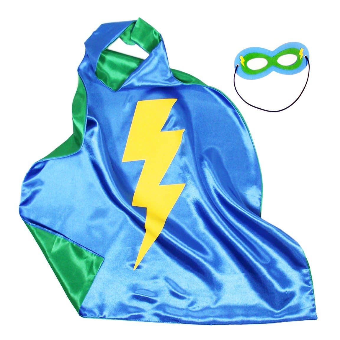 KNOTTY KID - Double Sided Superhero Cape -  Blue / Green