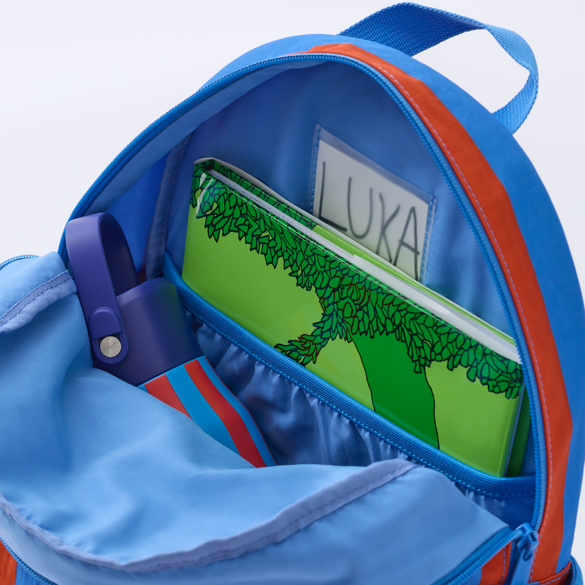 STORQ Cool Kid Backpack - Navy & Green Stripe