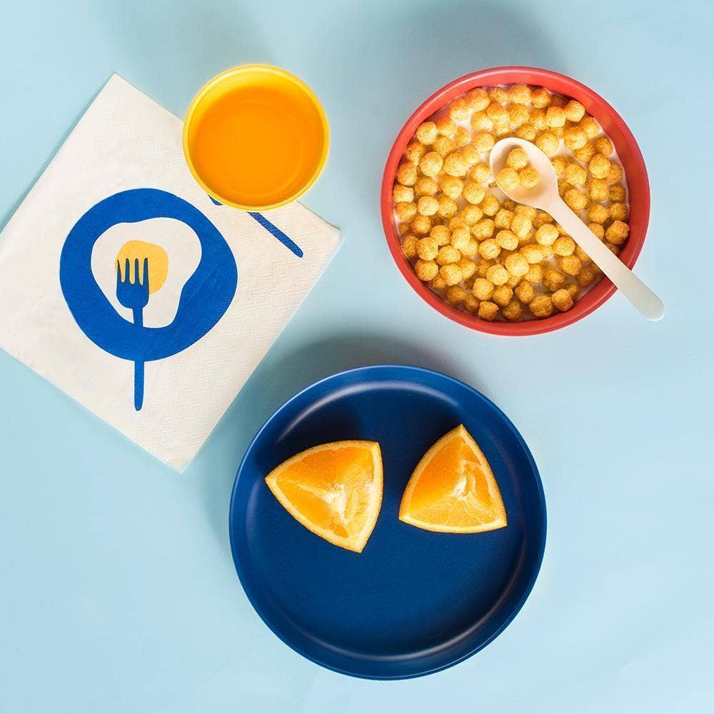 EKOBO Bamboo Kid Set - Lemon, Royal Blue, Tomato