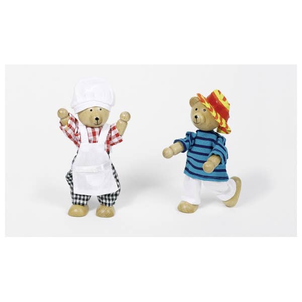 GOKI Flexible Bear puppets - Benna & Bennoh with Wardrobe