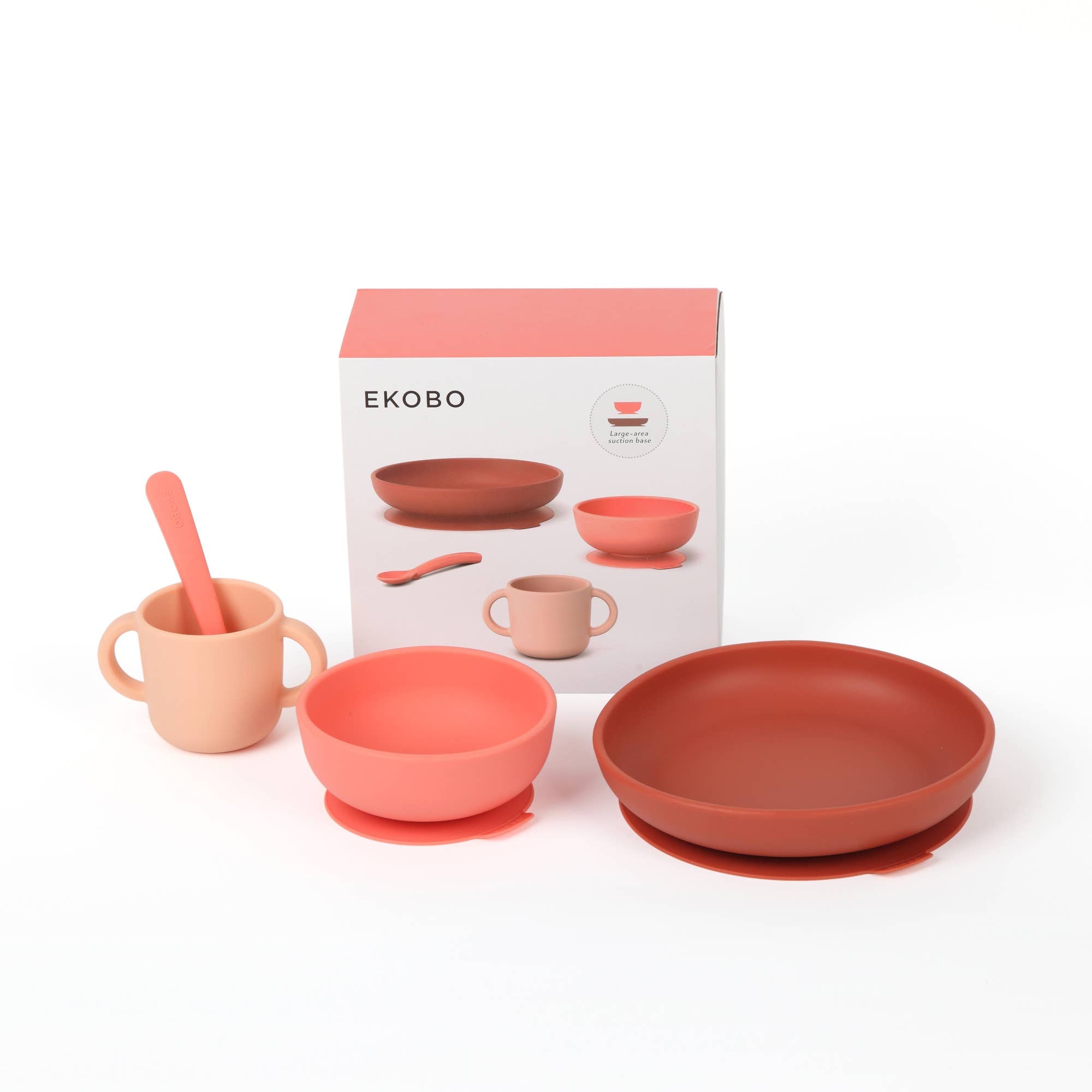 EKOBO Silicone Baby Meal Set - Coral