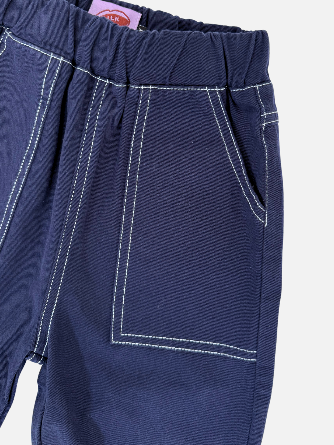 MILK TEETH Topstitch Twill Pant Navy