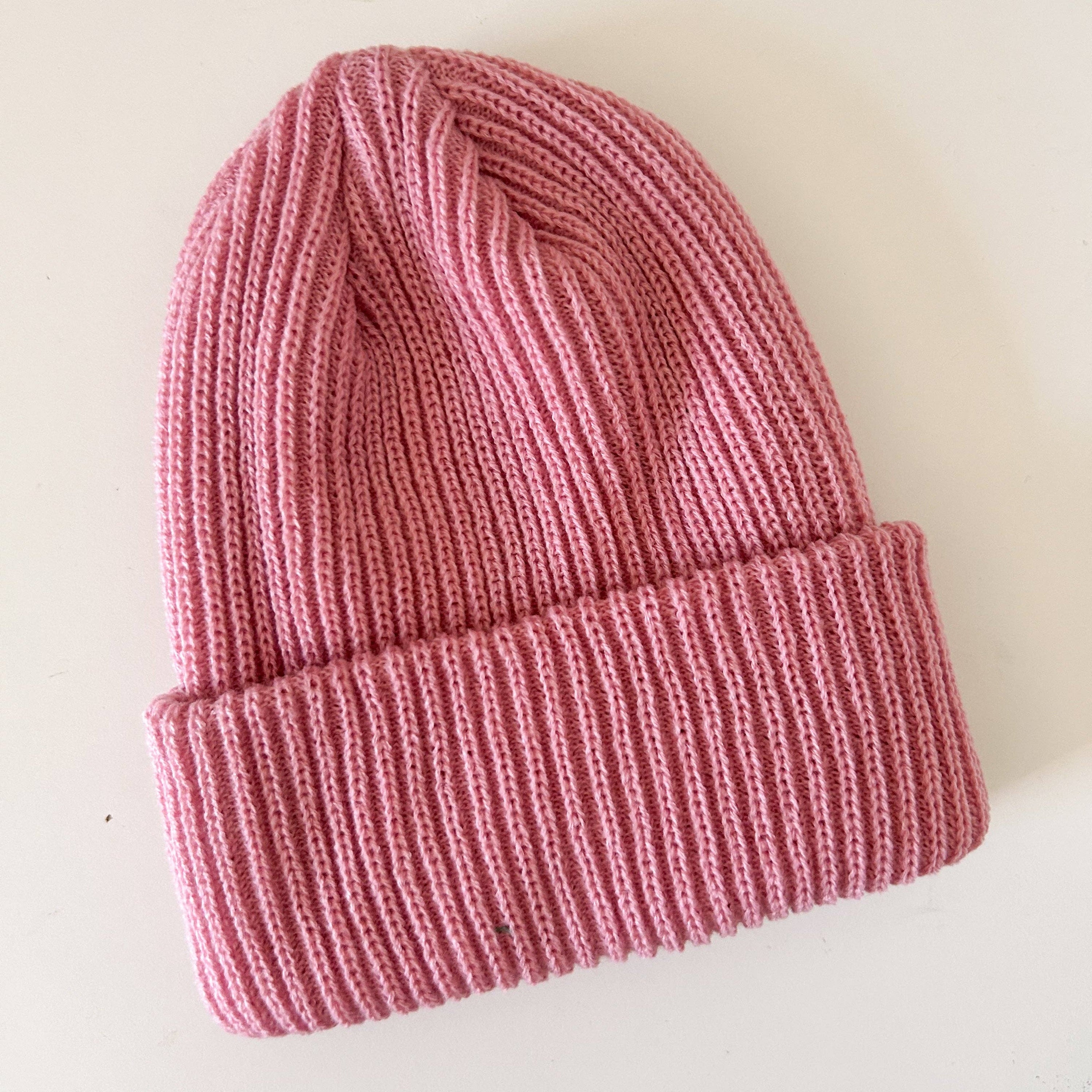 At Noon Ribbed Knit Beanie -- Pink
