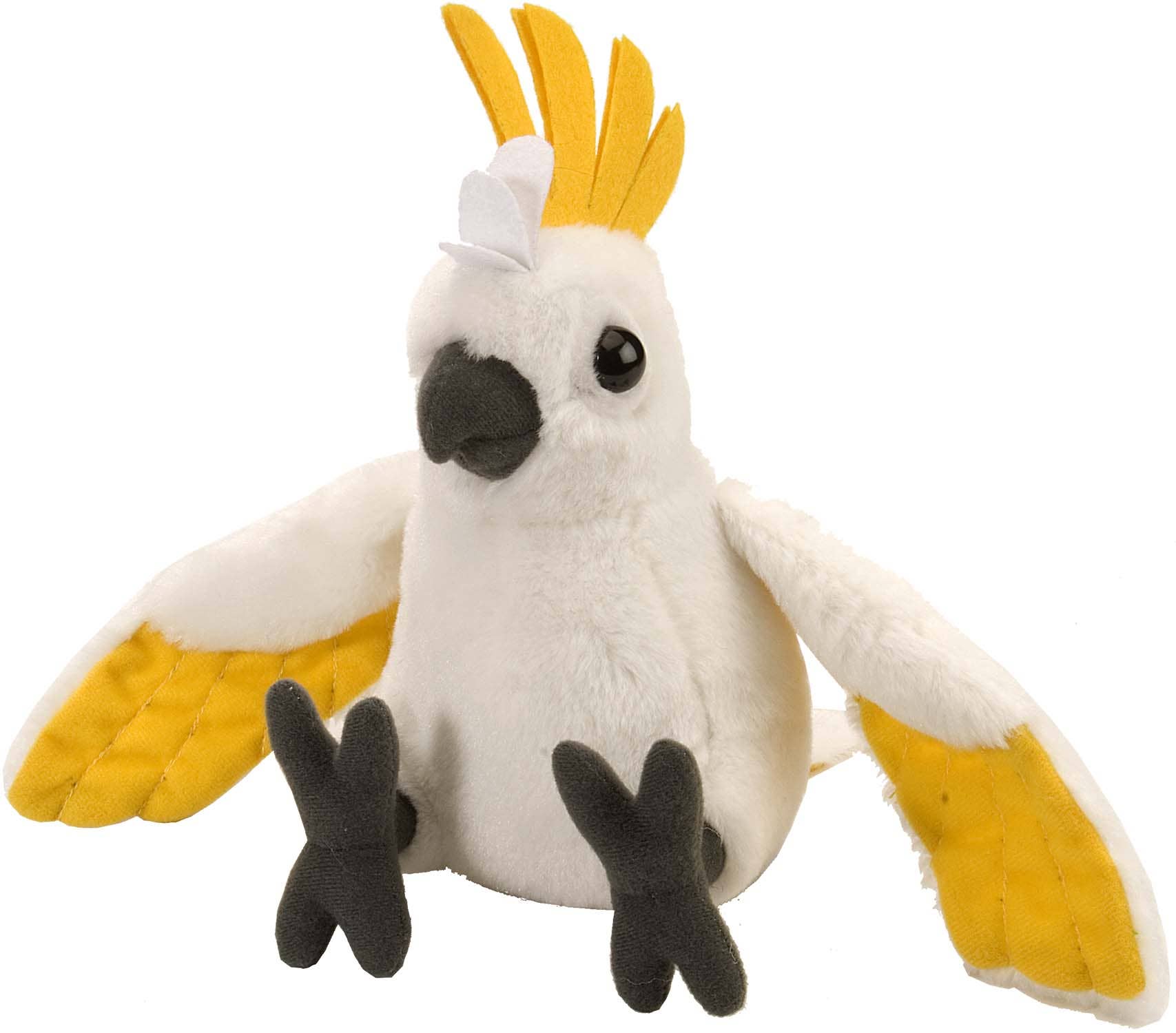Mini Sulphur Crested Cockatoo Stuffed Animal 8"