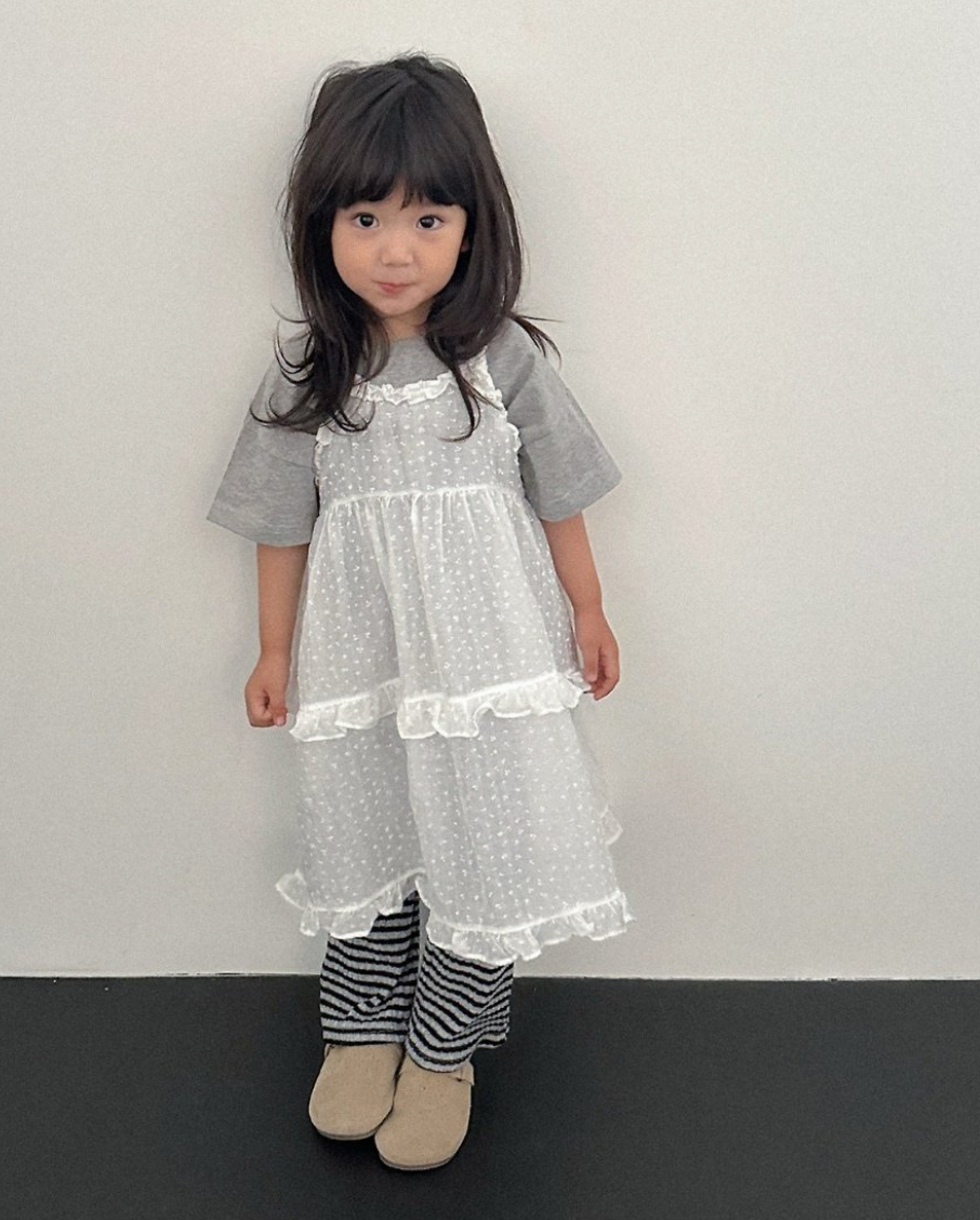 DIGREEN Flower Ruffle Overdress