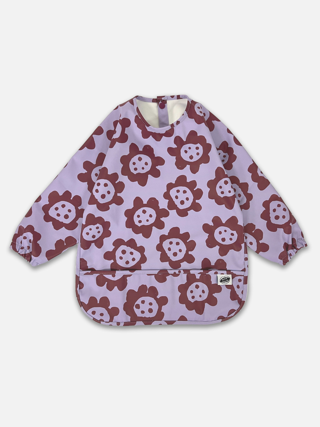 MILK TEETH  Violet Sunflowers Smock Bib