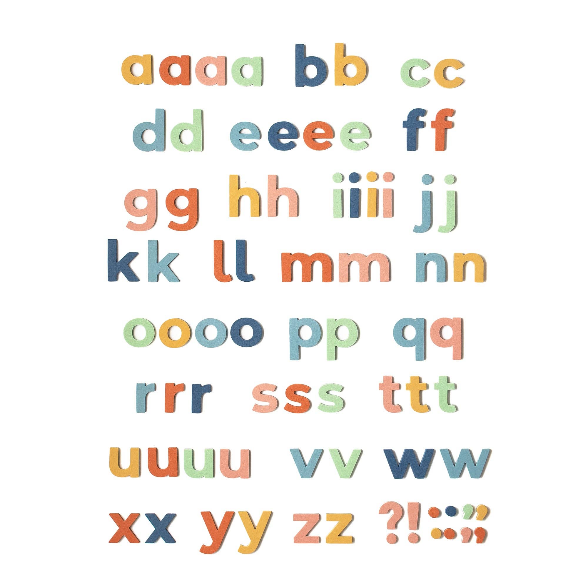 2" 75pc Lowercase Magnetic Letters in Rainbow Dream