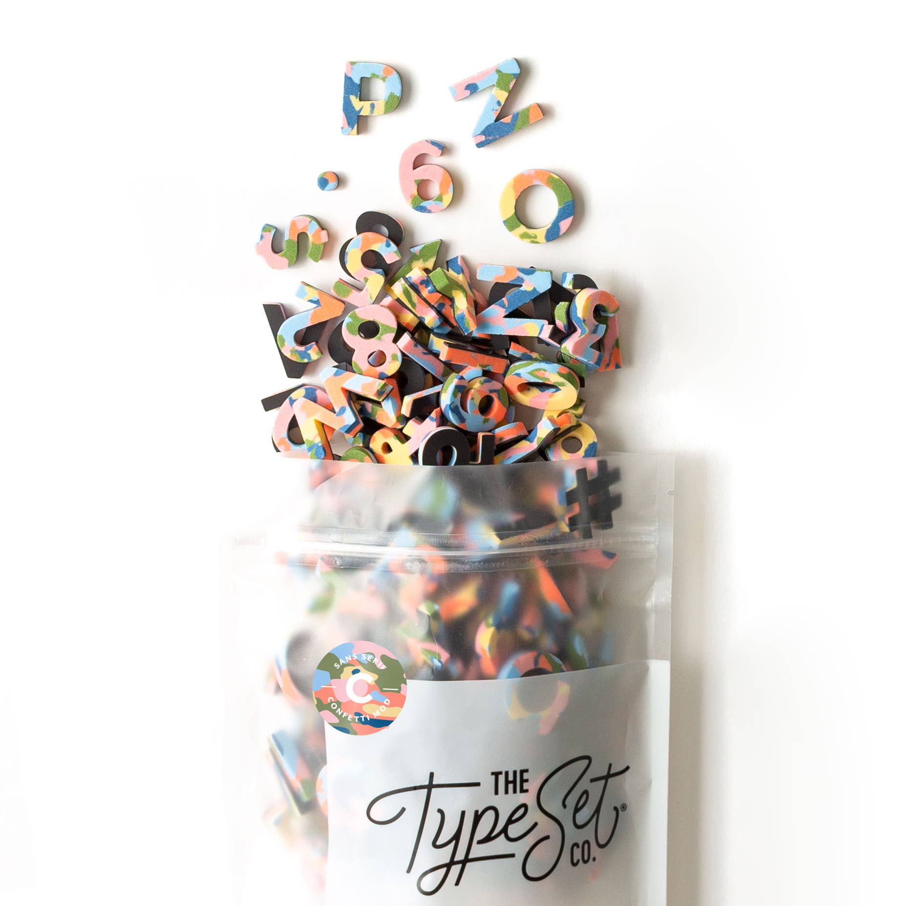 THE TYPE SET - 1-inch CONFETTI Magnetic Letters (200 piece)