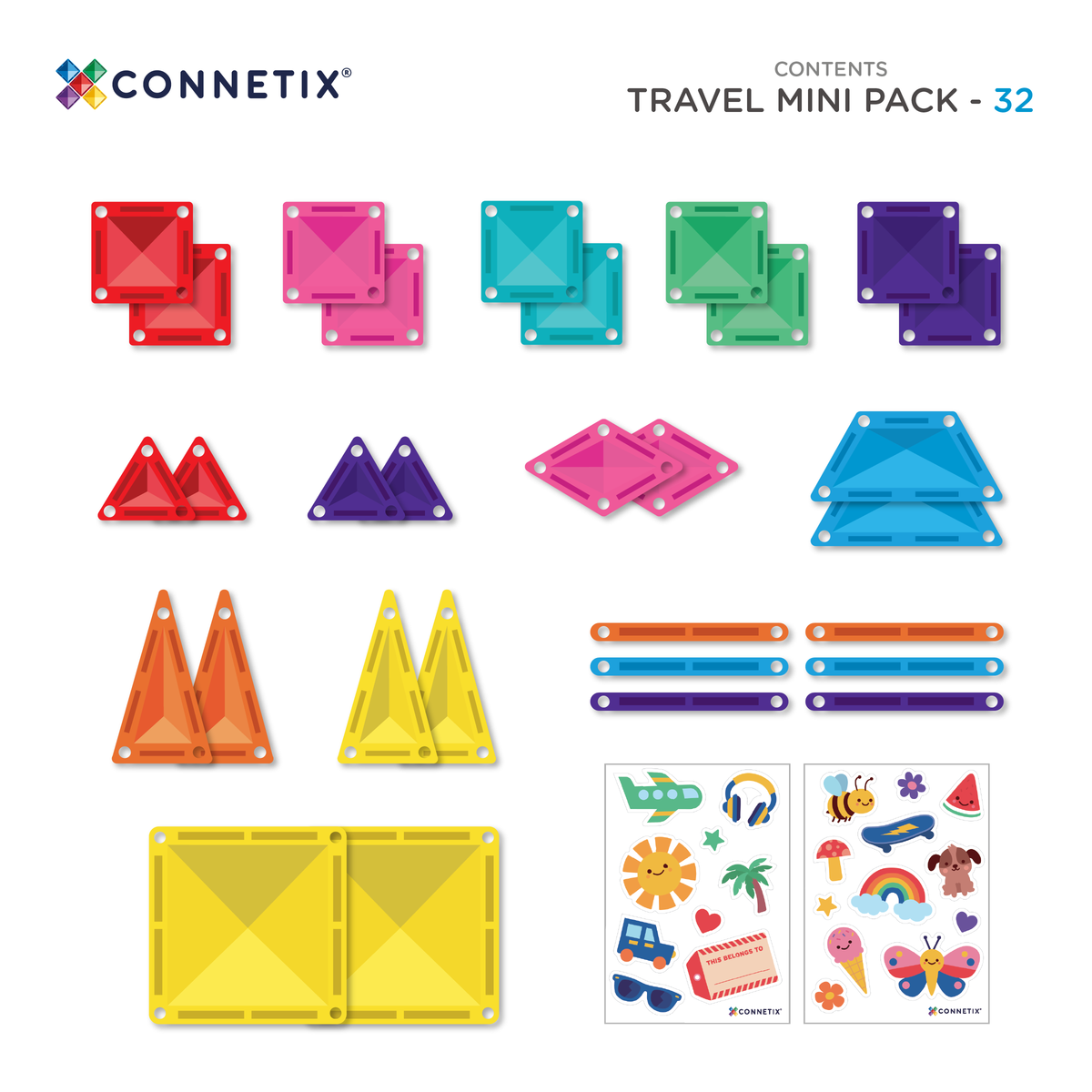 CONNETIX Magnetic Tiles Travel Mini Pack