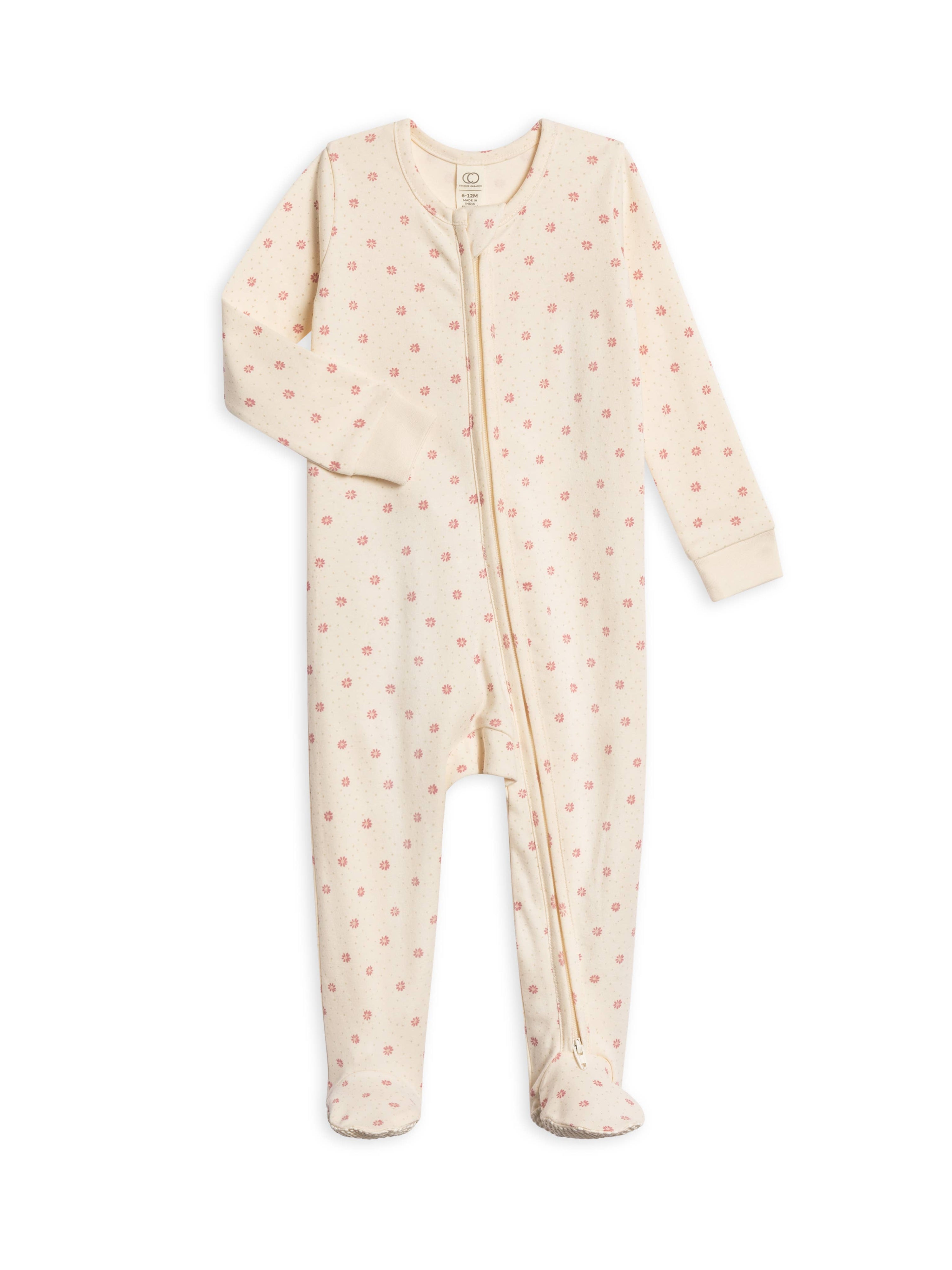 COLORED ORGANICS Peyton Footed Sleeper in Carla Floral