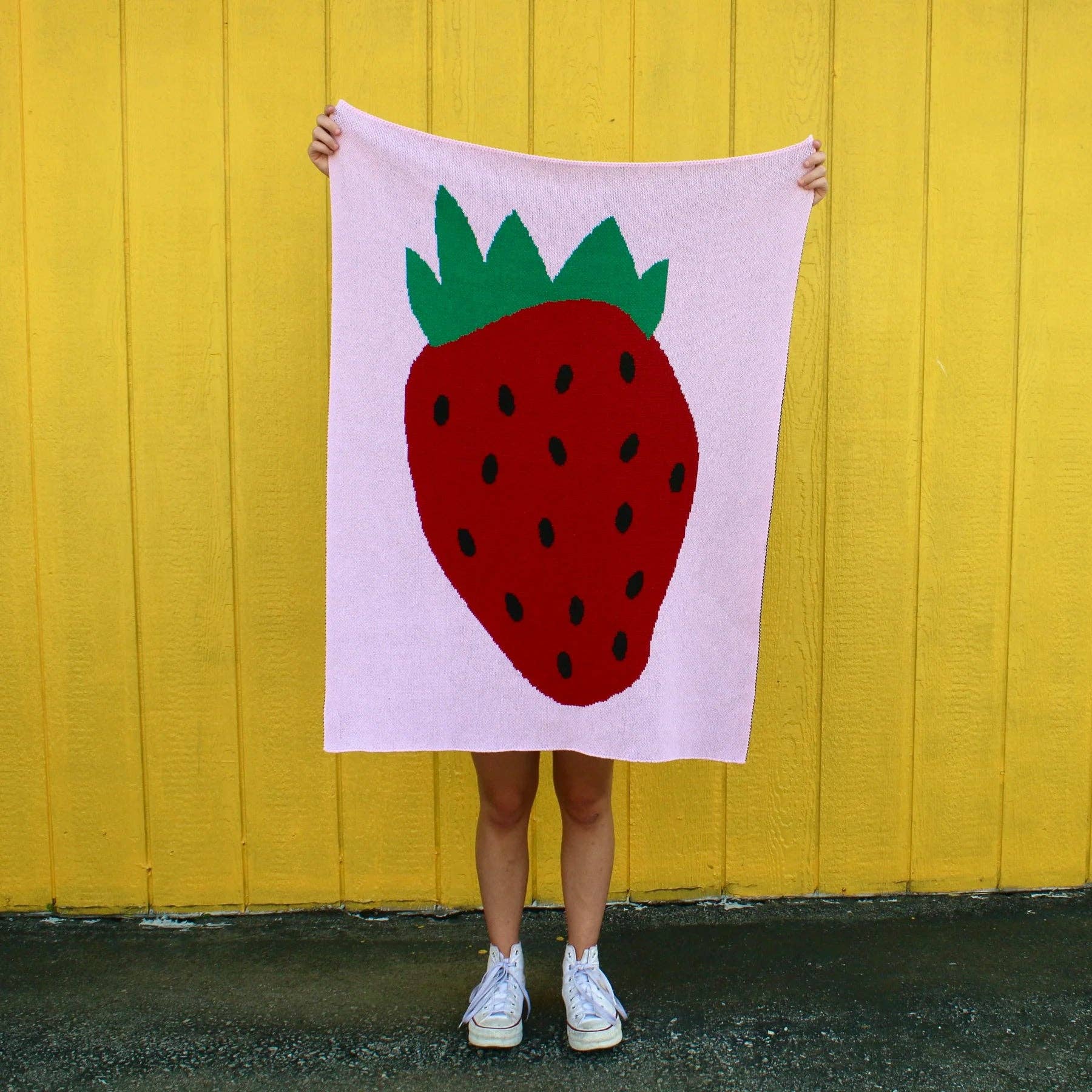 Fruit Salad Throw - Strawberry Baby Blanket