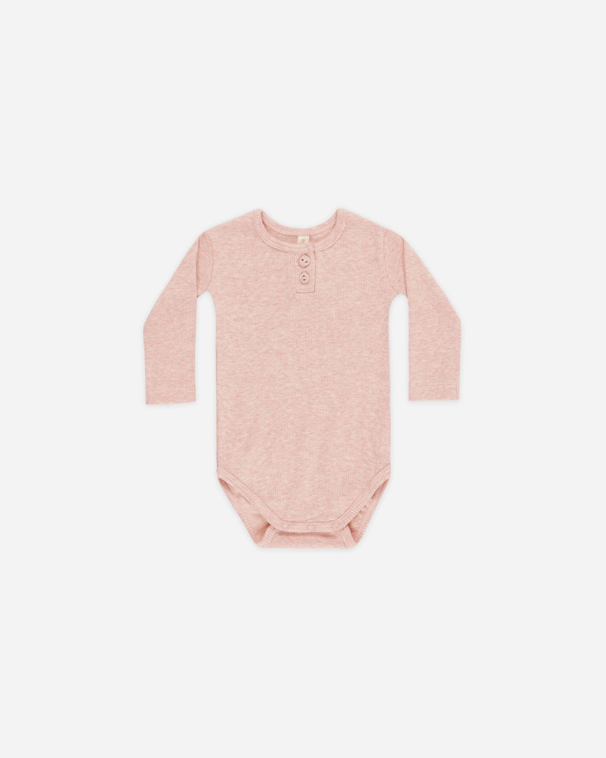 QUINCY MAE Rose Ribbed Long Sleeve Set