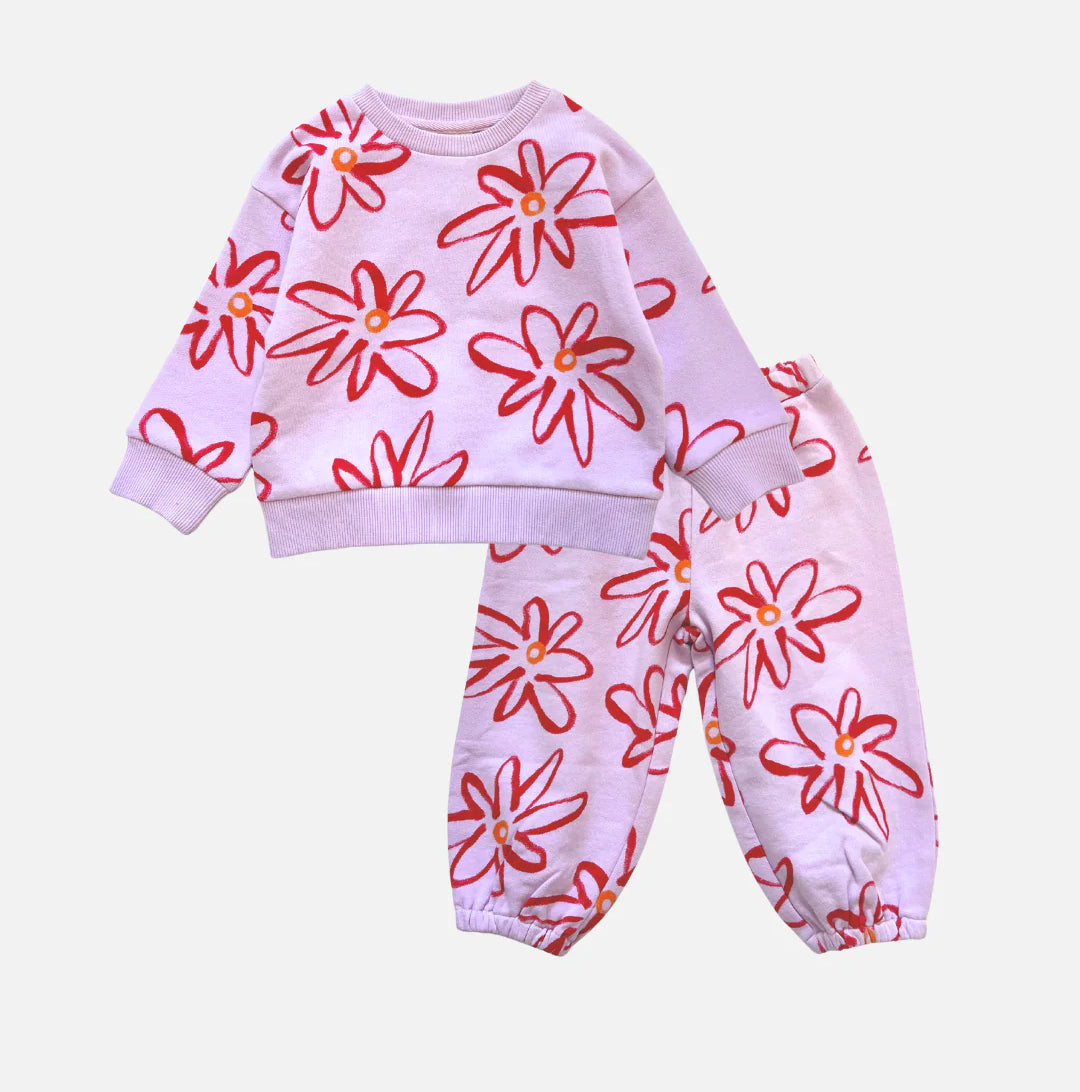 MILK TEETH Charlie Sweat Set in Lilac