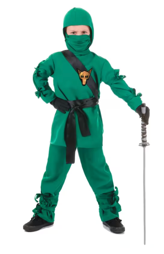 Kid's Ninja Costume - Green