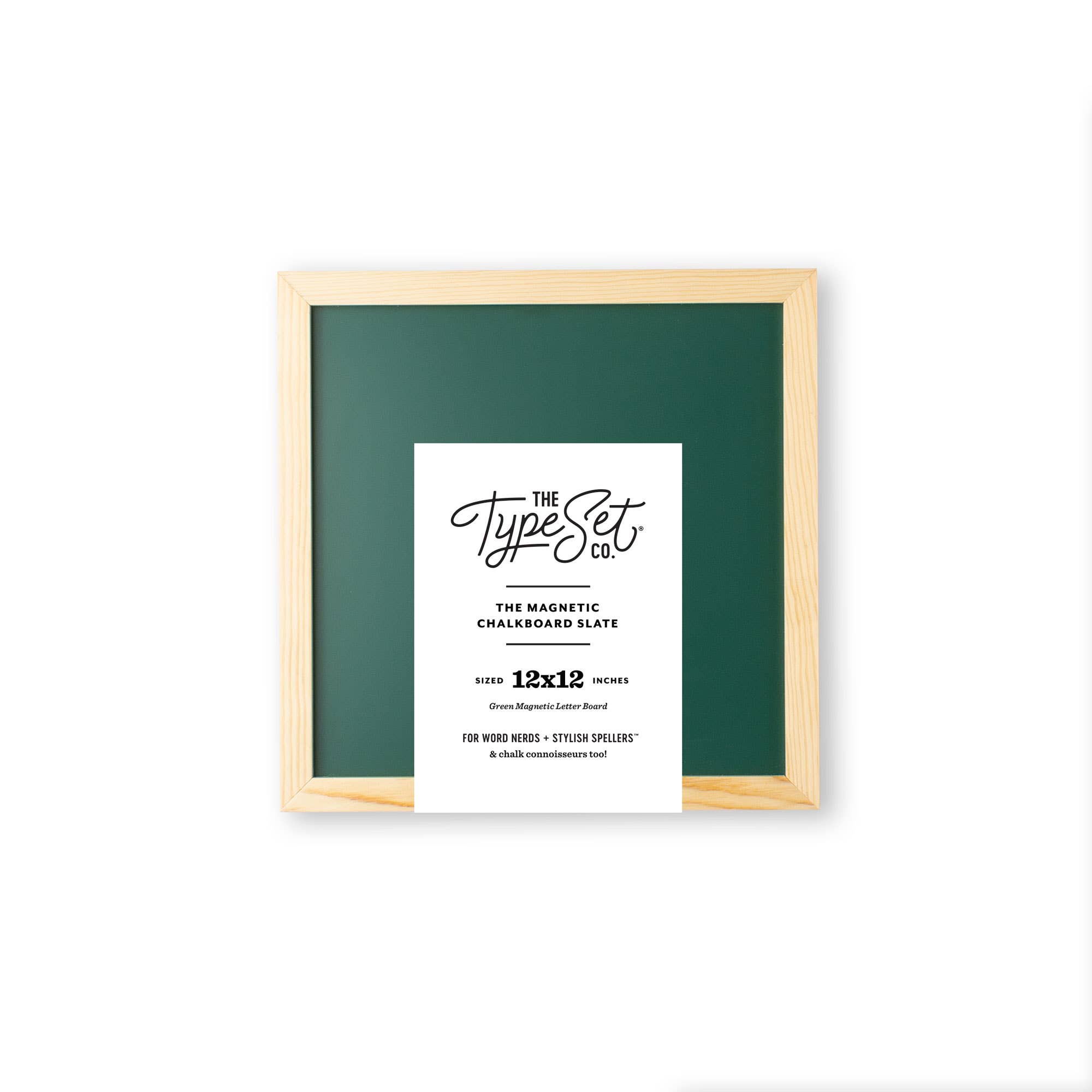 THE TYPE SET CO 12x12" Magnetic Chalkboard - Kale Crush