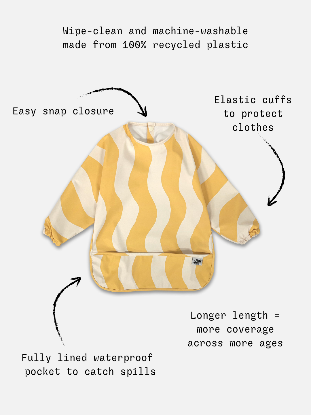 MILK TEETH - Butter Waves Smock Bib