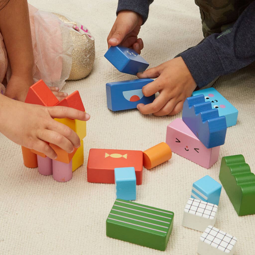 KIDOKI Stack & Mix Wooden Building Blocks