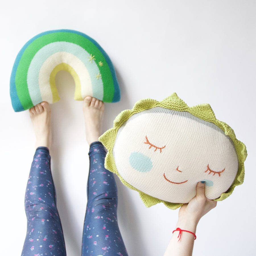 BLABLA Rainbow Pillow Blue