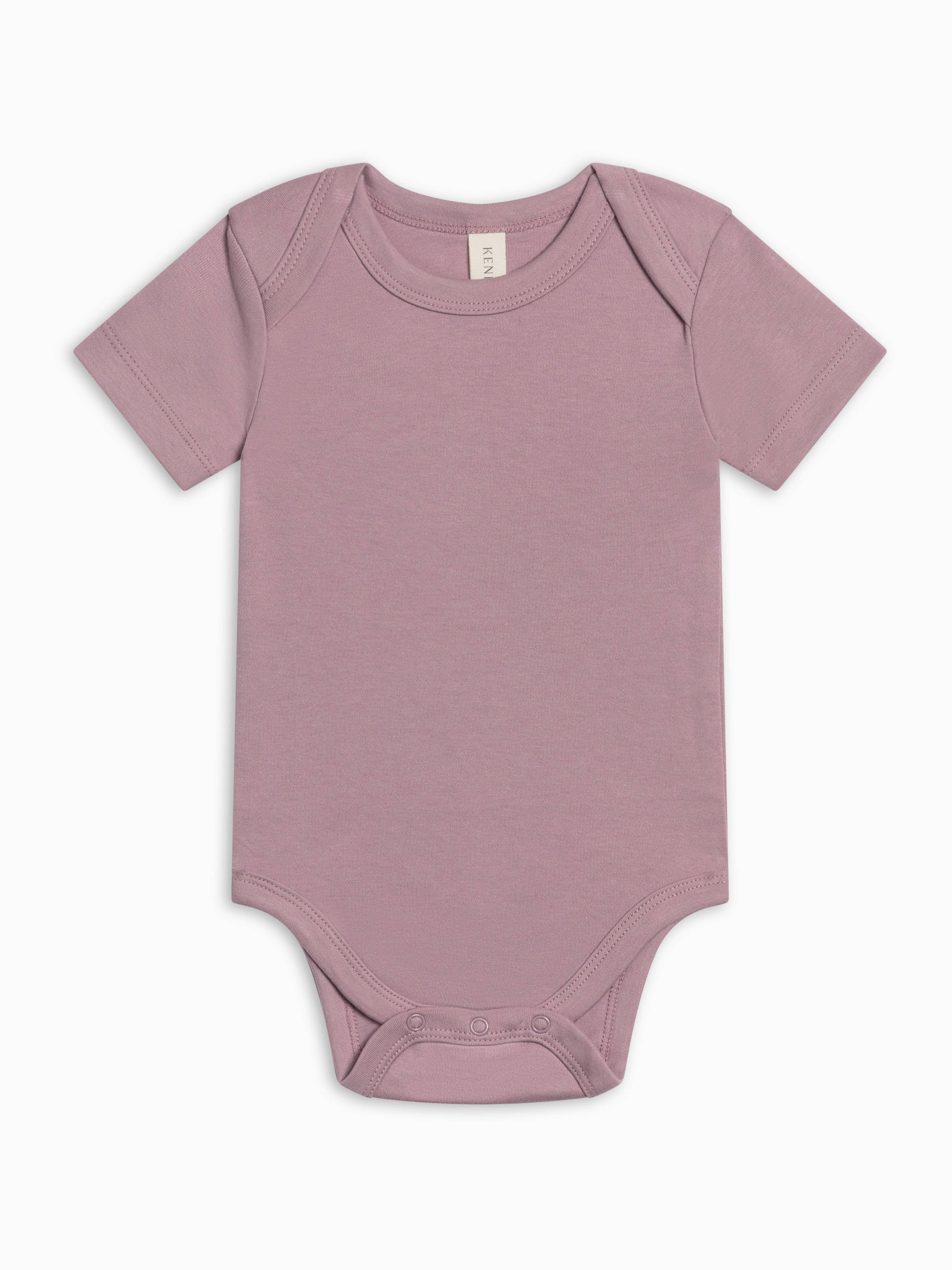 COLORED ORGANICS Fog Short Sleeve Bodysuit