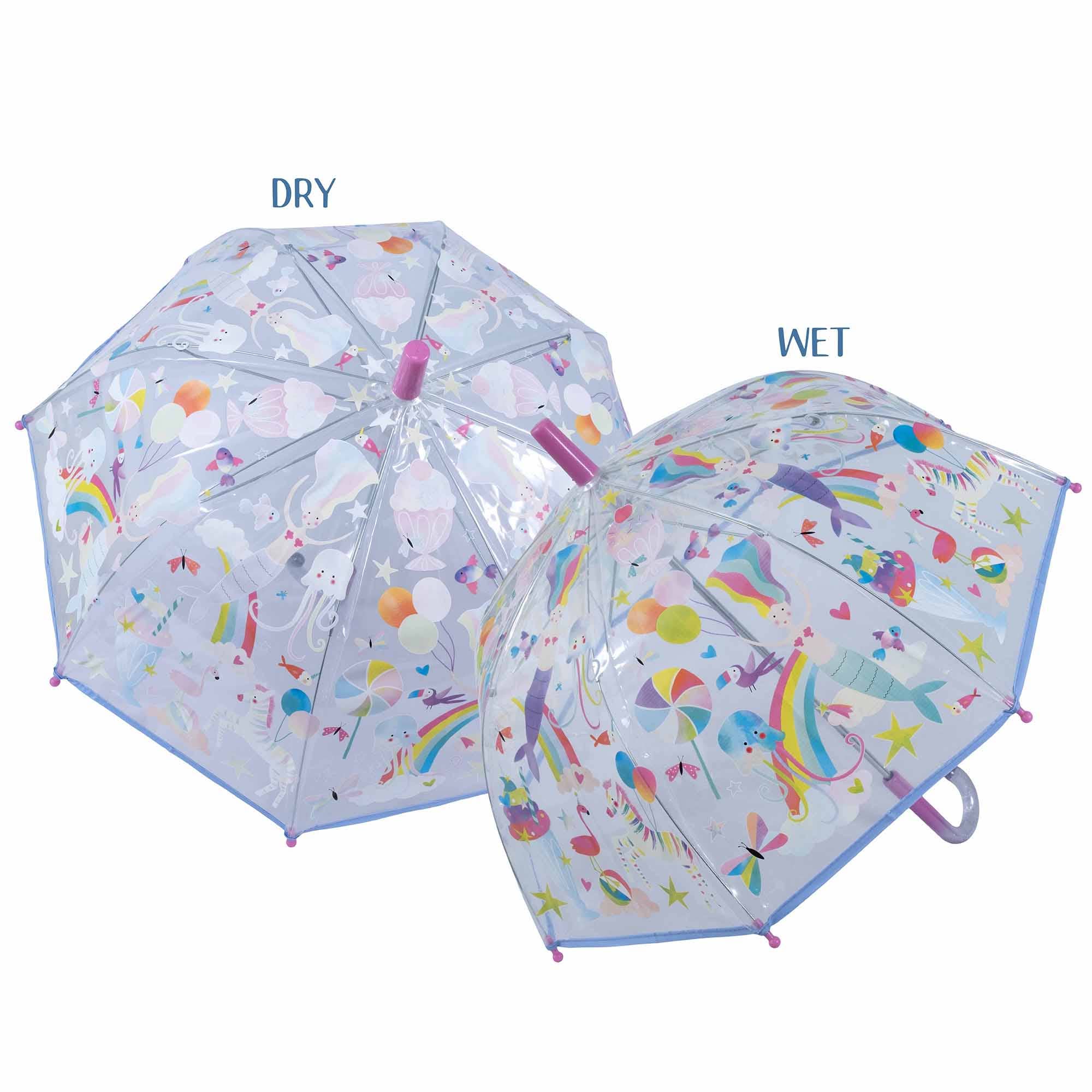 FLOSS & ROCK Fantasy Transparent Color Changing Umbrella