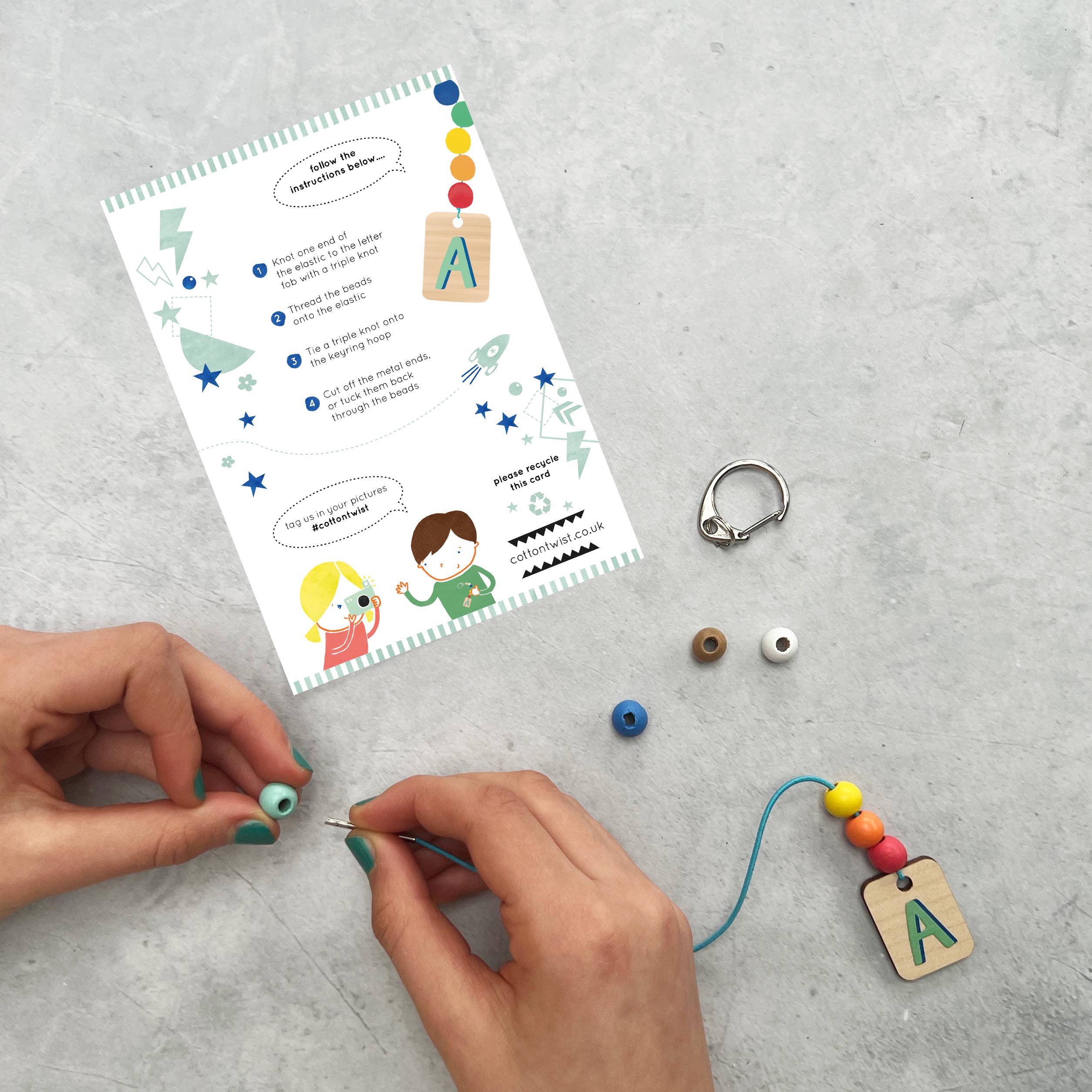 COTTON TWIST - Make Your Own Letter Keyring: W