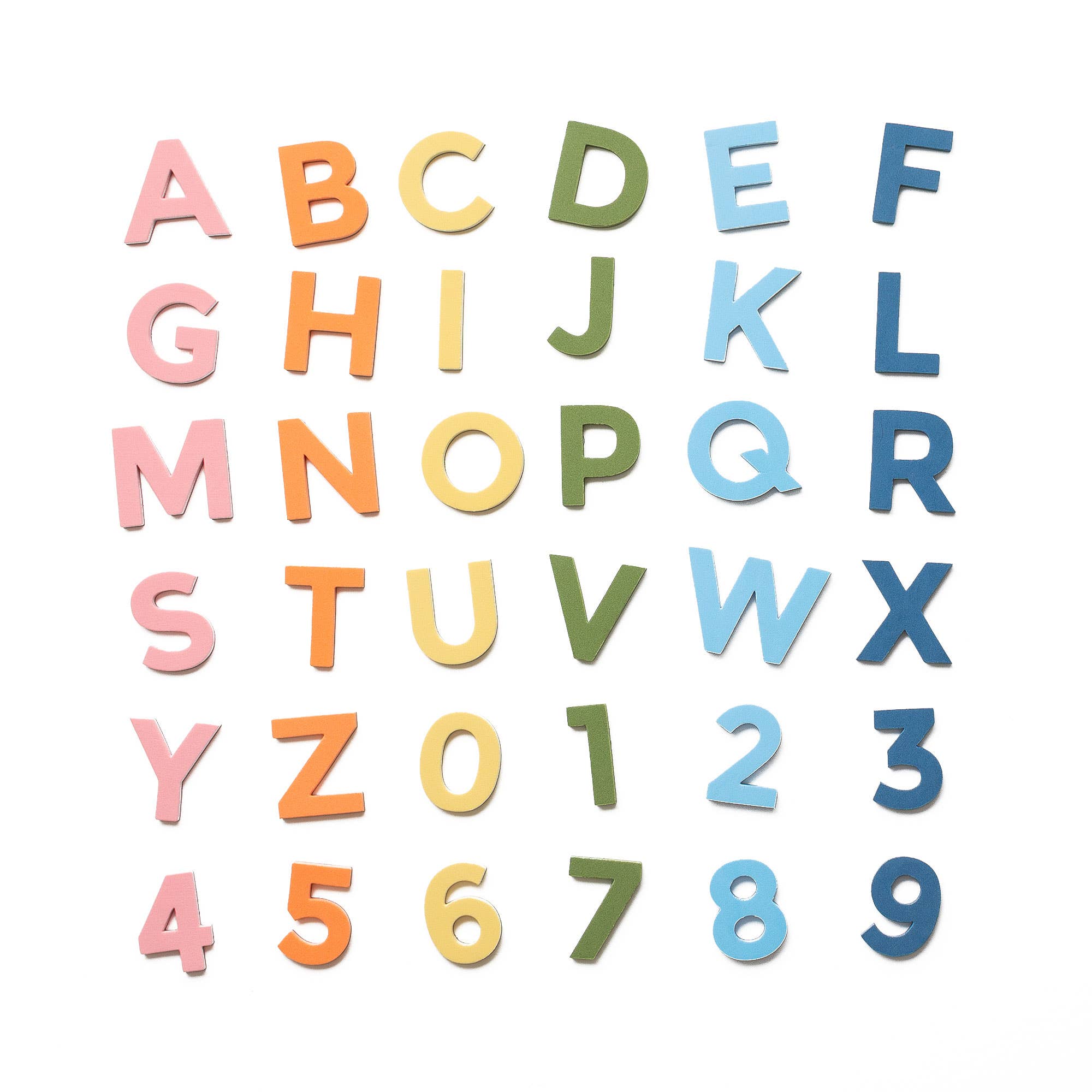 THE TYPE SET CO - 2-inc Magnetic Letters - Rainbow Mod (36pcs)