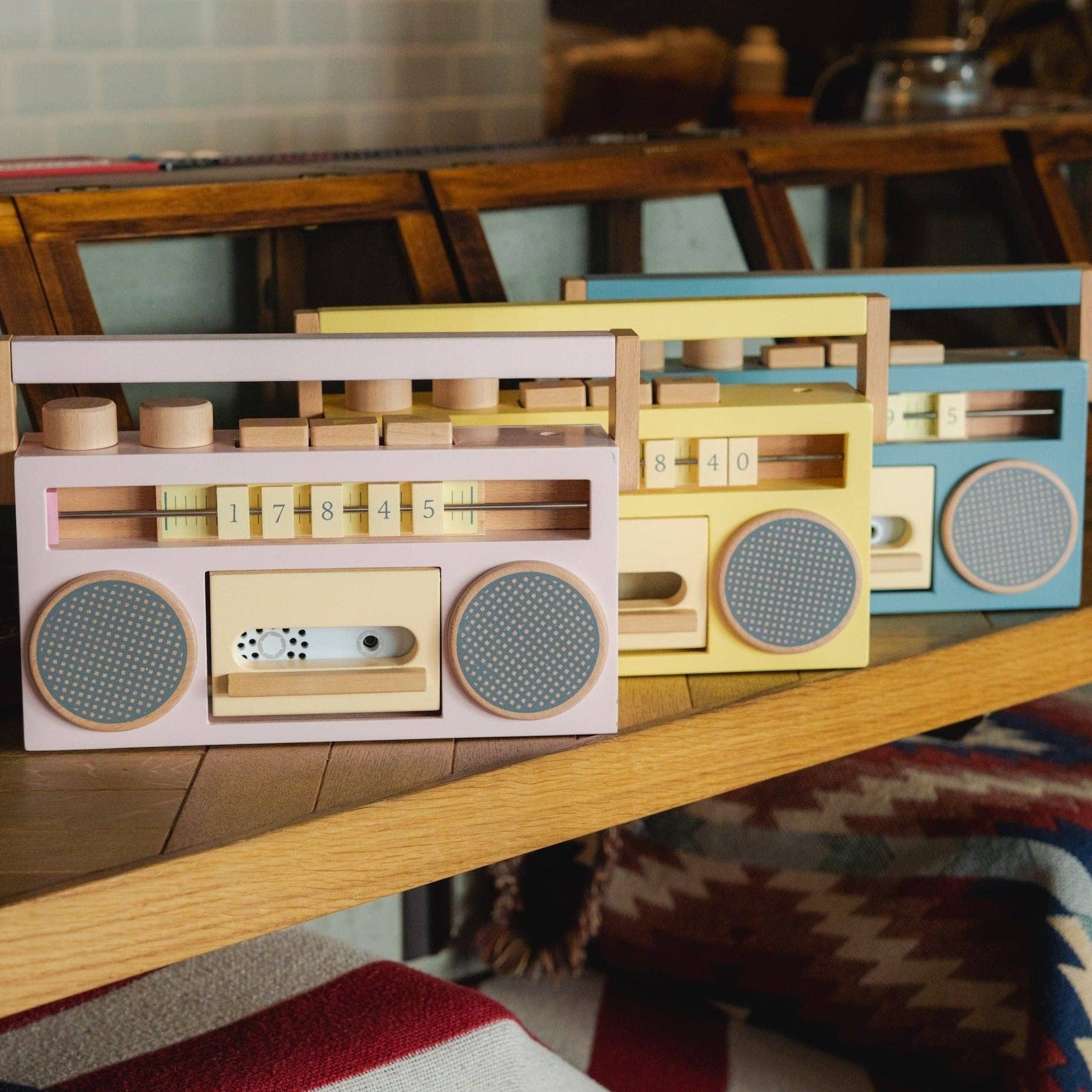 KIKO+ Wooden Tape Recorder ラジカセ: Yellow