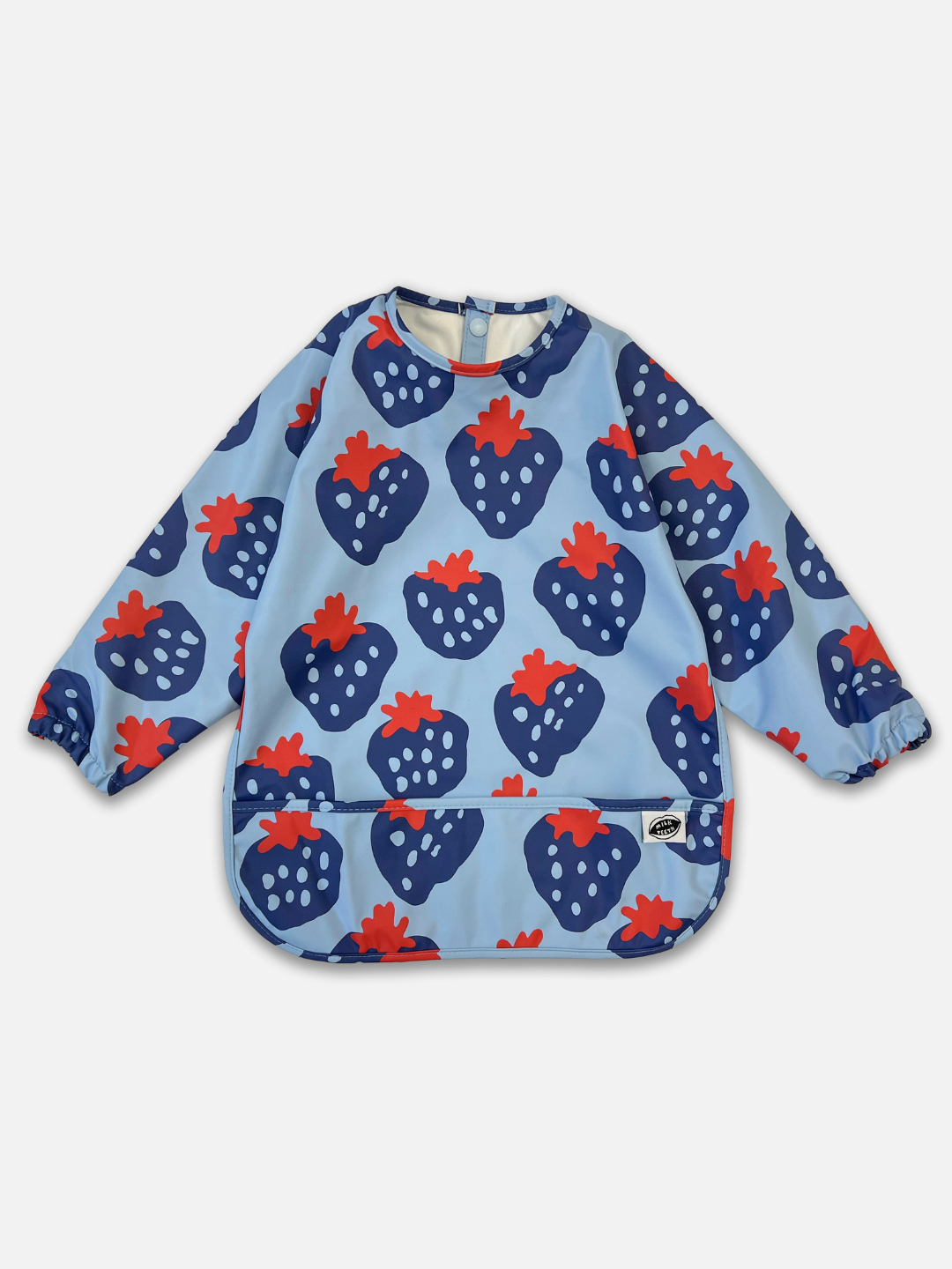 MILK TEETH - Blue Strawberries Smock Bib