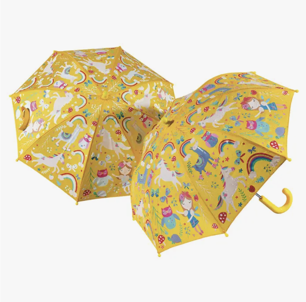 FLOSS & ROCK Yellow Rainbow Fairy Color Changing Umbrella