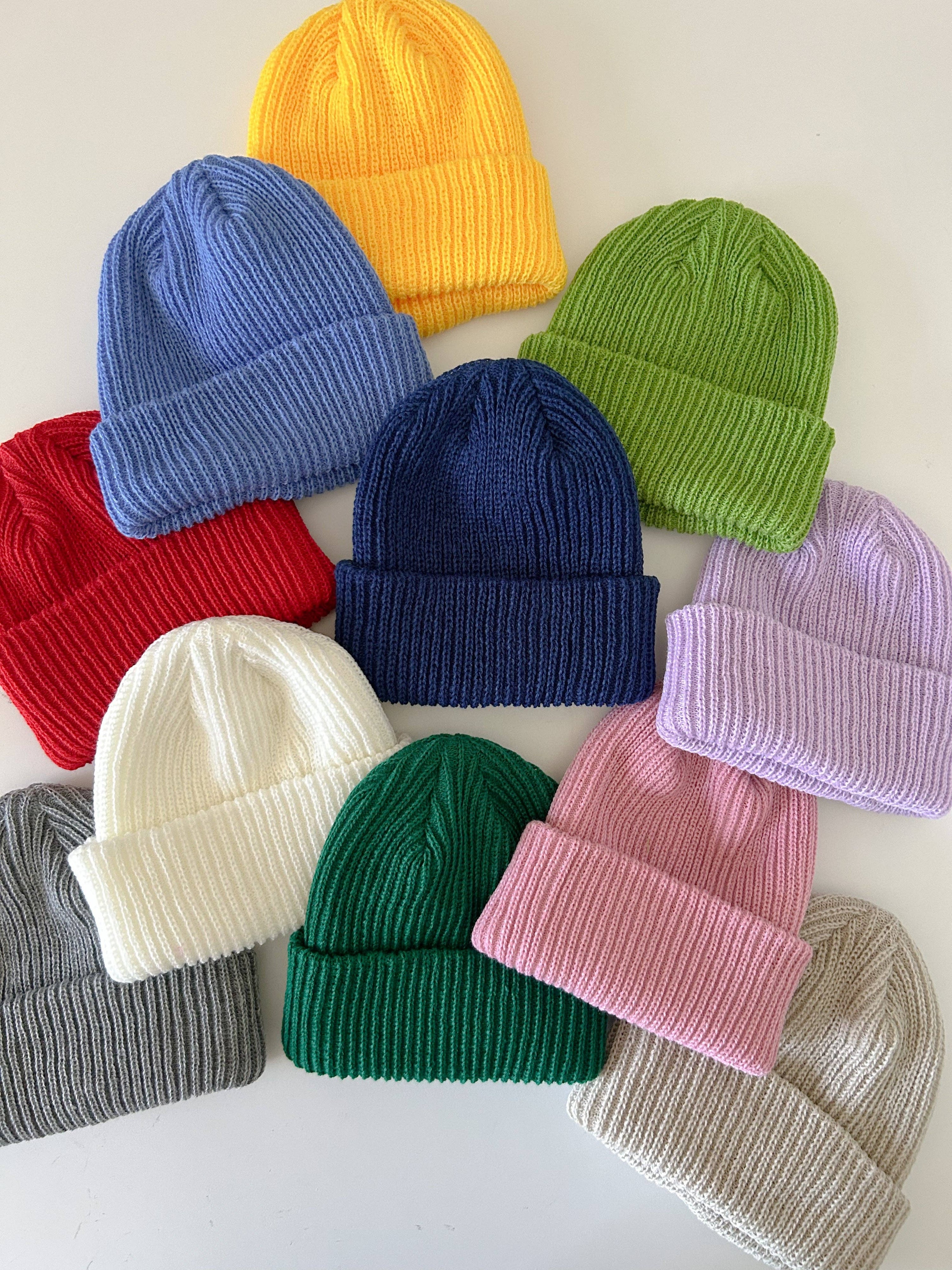 At Noon Ribbed Knit Beanie - Blue