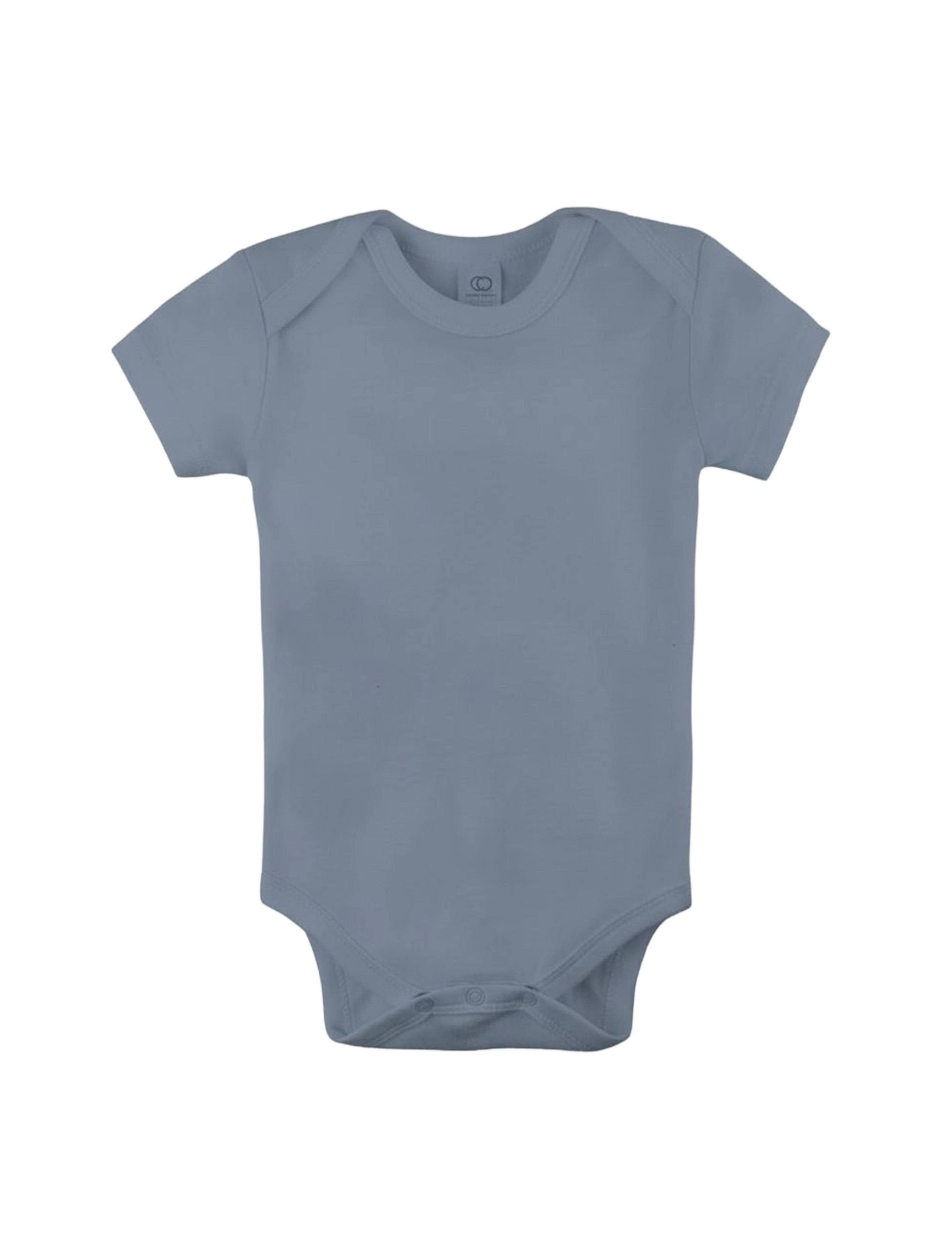 COLORED ORGANICS Sea Short Sleeve Bodysuit