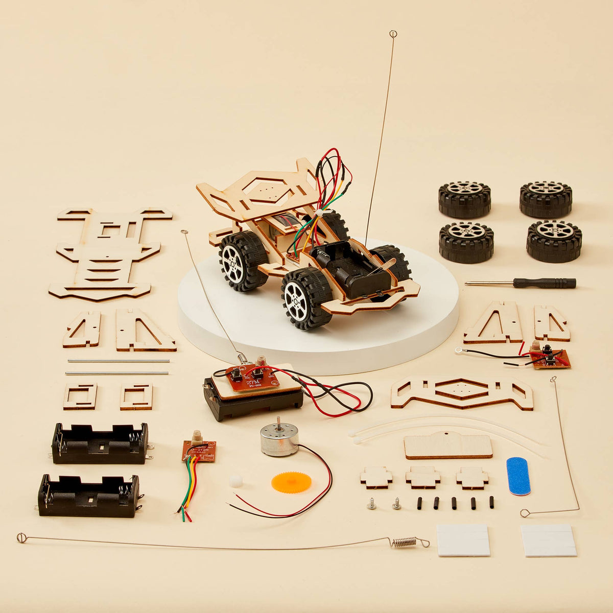 Radio-Controlled Car DIY Kit, Educational STEM Toy Craft Kit