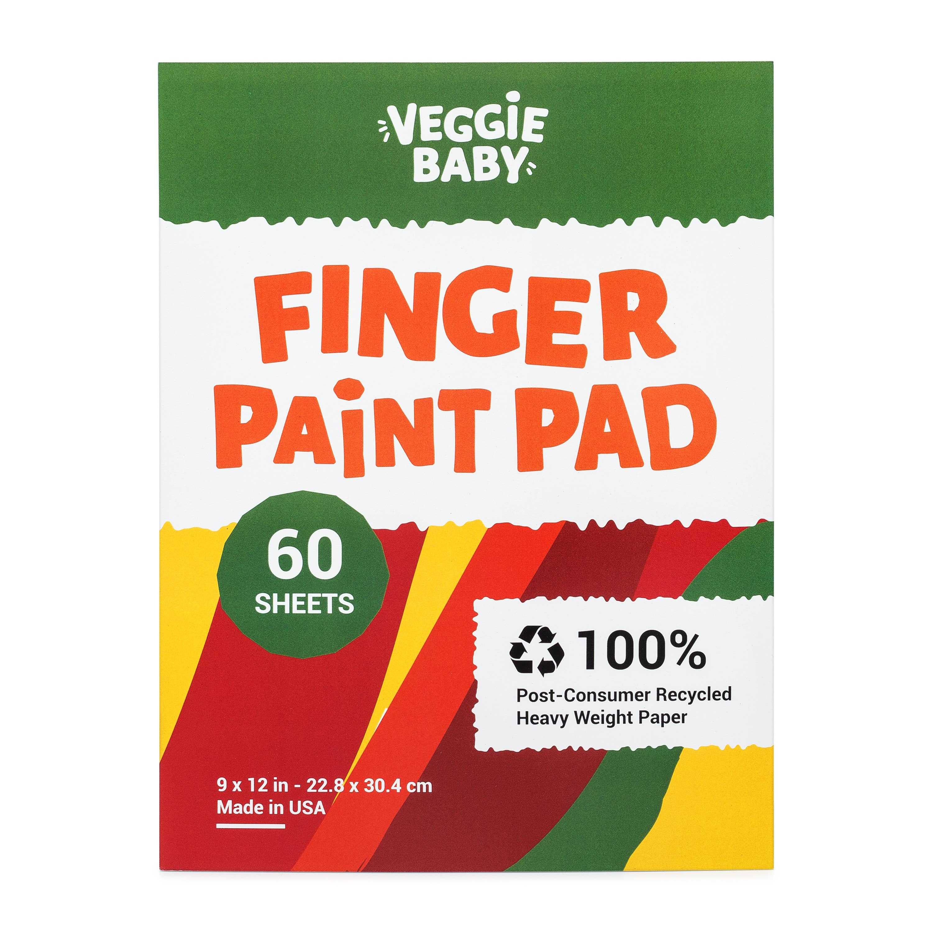 VEGGIE BABY - 100% Recycle Finger Paint Paper Pad (60 Sheets)