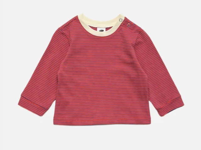 MILK TEETH Baby Stripe Longsleeve - Red / Blue