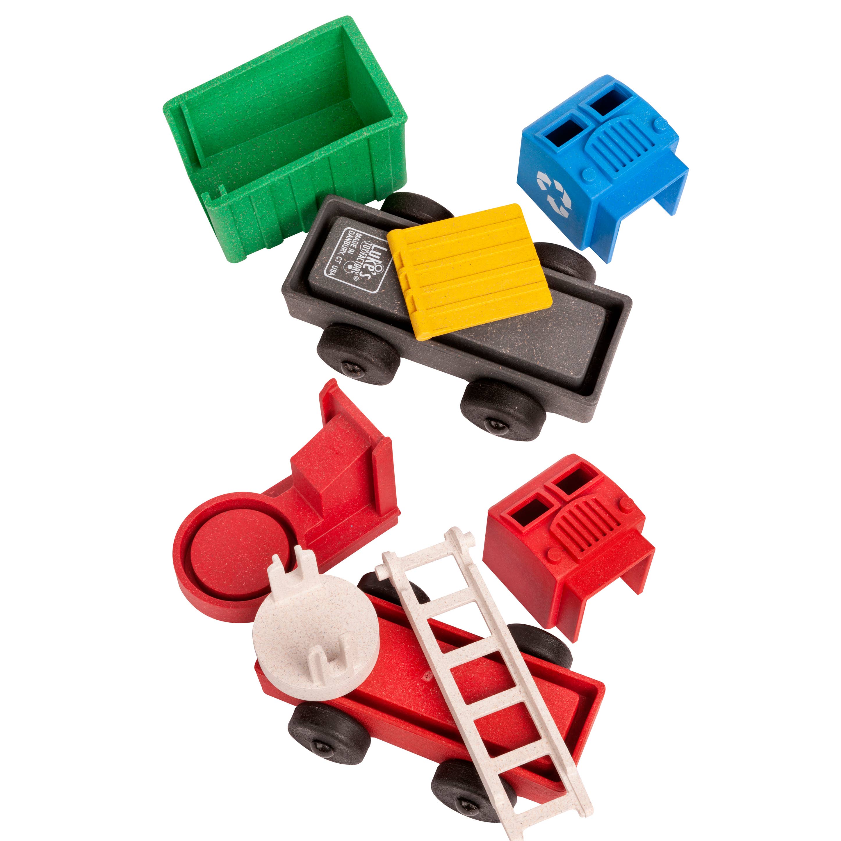 ECO TRUCK  Fire and Recycling Trucks (2 Pack)