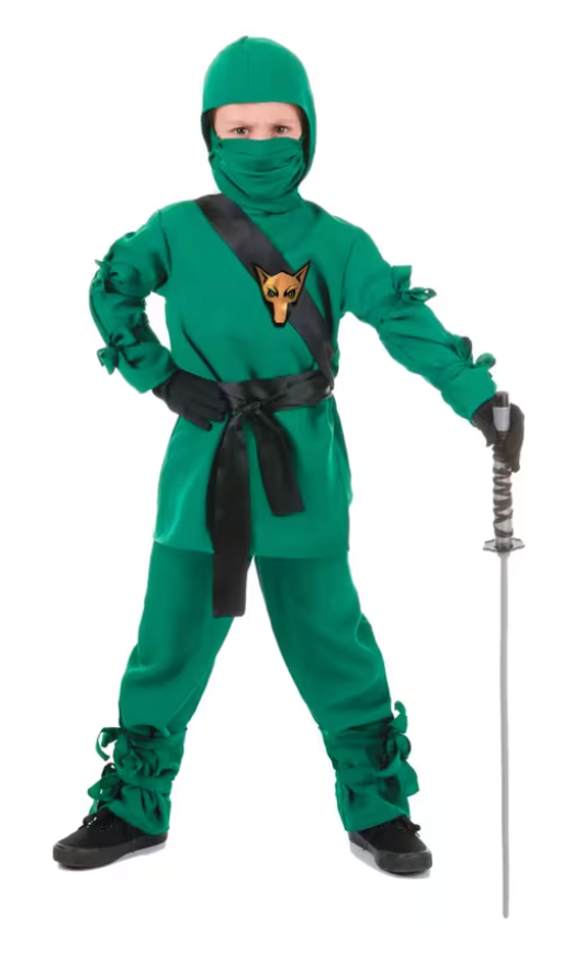 Kid's Ninja Costume - Green