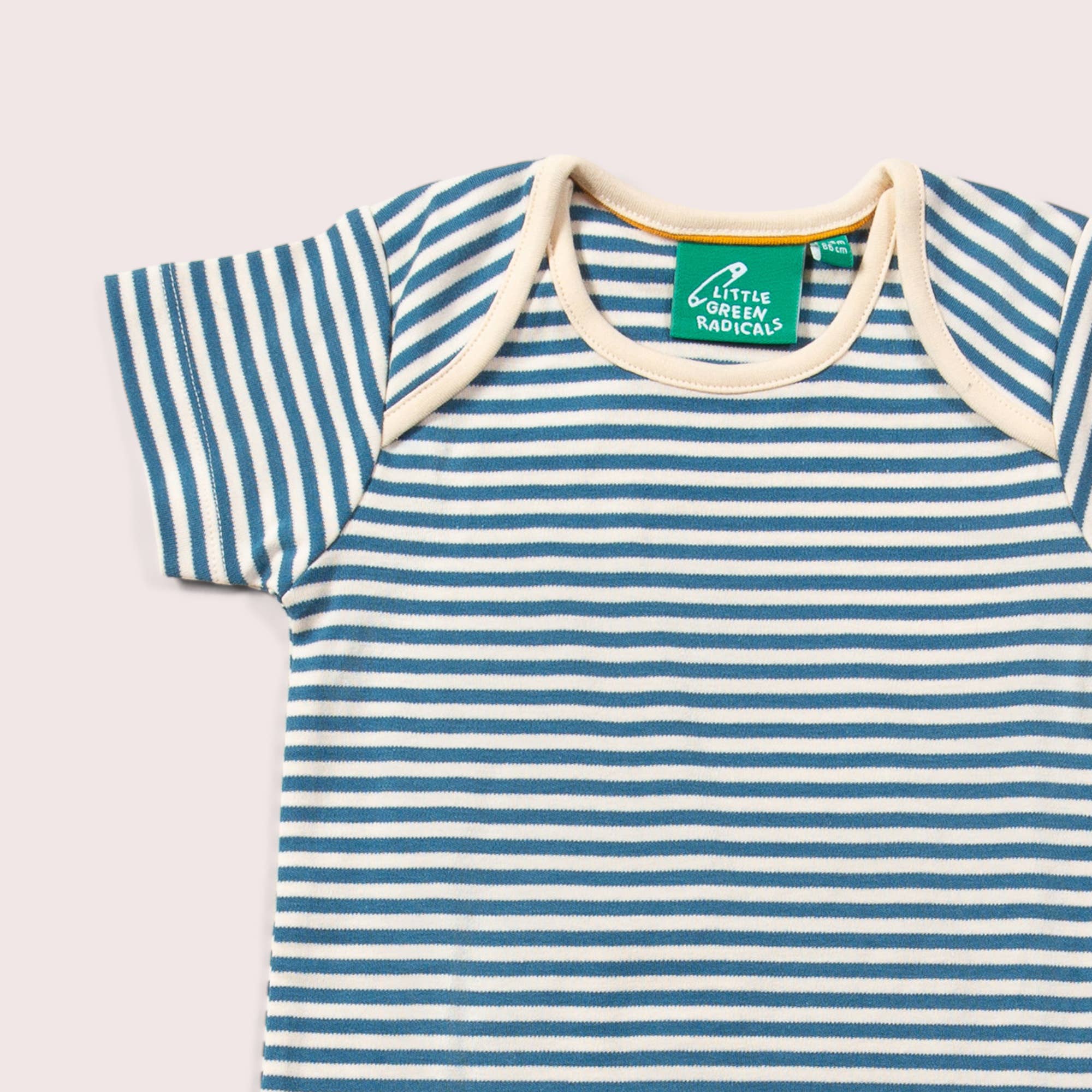 LITTLE GREEN RADICALS Blue Rainbows Organic Baby Bodysuit Set (2 Pack)