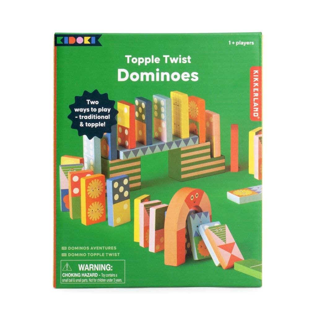KIDOKI Topple Twist Wood Dominoes
