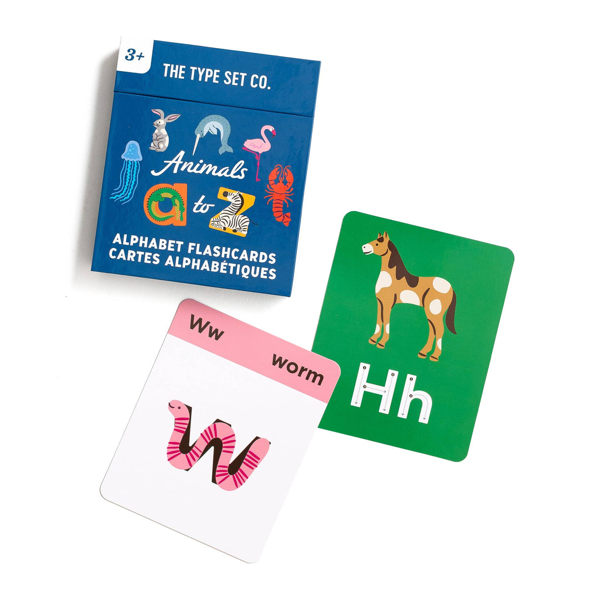 THE TYPE SET CO Animals A to Z Alphabet Flashcards